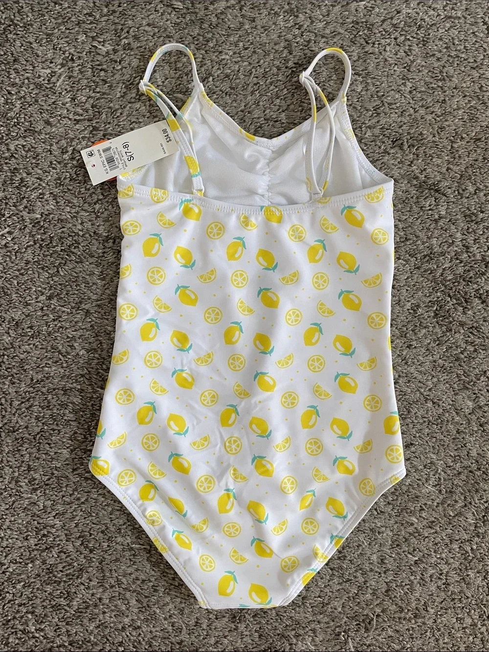 Epic Threads One-Piece Swimsuit with Yellow Lemon Print